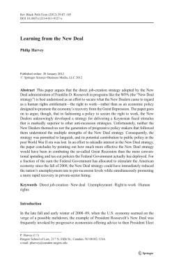 Learning from the New Deal [jobs programs]