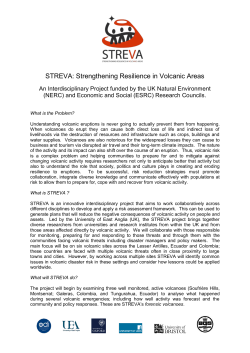 STREVA: Strengthening Resilience in Volcanic Areas