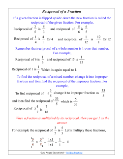 Reciprocal of a Fraction