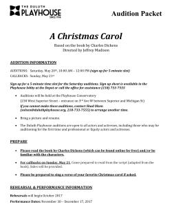 A Christmas Carol - The Duluth Playhouse