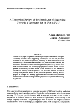 A Theoretical Review of the Speech Act of Suggesting