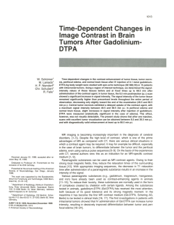 Time-Dependent Changes in Image Contrast in Brain Tumors After