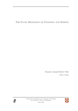 The Fluid Mechanics of Floating and Sinking