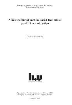 Nanostructured carbon-based thin films: prediction and design