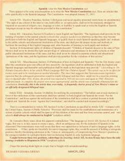 what the New Mexico Constitution says