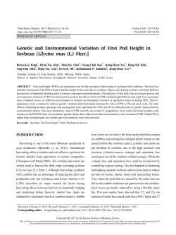 Genetic and Environmental Variation of First Pod Height in Soybean