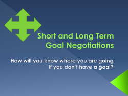 Long Term Goals (LTGs)