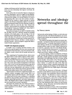 Networks and Ideology of the Sufi Cult Spread Throughout the