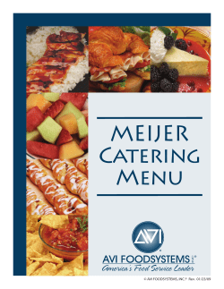 MEIJER Catering Menu
