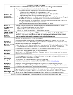 Citizenship - Florida Department Of Education