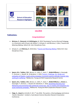 July 2016 Publications: Congratulations!