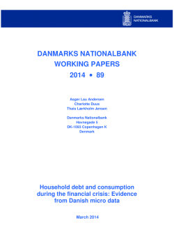 Household debt and consumption during the financial crisis