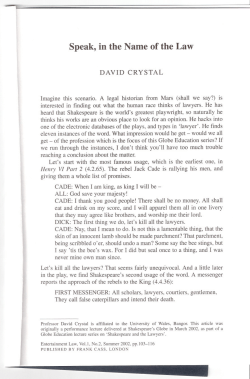 Speak, in the Name of the Law