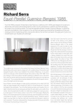 Richard Serra Equal-Parallel: Guernica