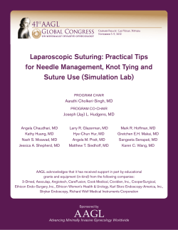 Laparoscopic Suturing: Practical Tips for Needle Management, Knot
