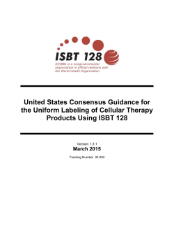 US Consensus Standard for the Uniform Labeling of