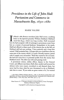 Providence in the Life of John Hull