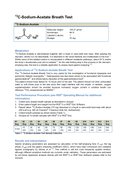 13C-Sodium-Acetate Breath Test