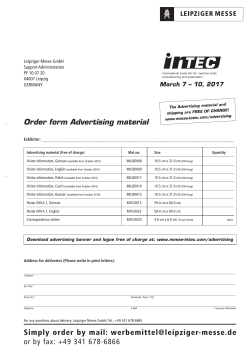 Advertising materials ordering form