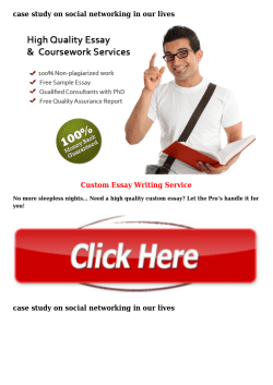 case study on social networking in our lives