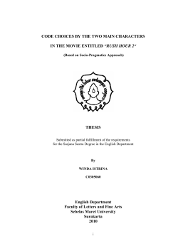 CODE CHOICES BY THE TWO MAIN CHARACTERS IN THE