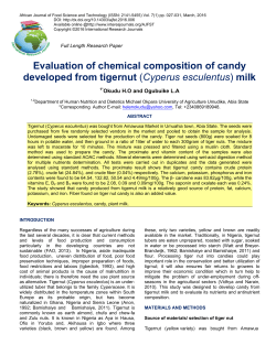 Evaluation of chemical composition of candy developed from