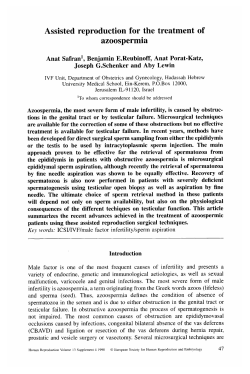 Assisted reproduction for the treatment of azoospermia