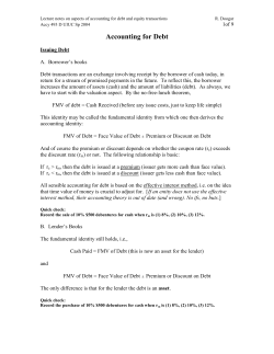 Accounting for Debt