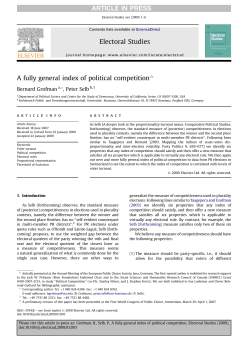 A fully general index of political competition