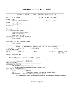 MATERIAL SAFETY DATA SHEET