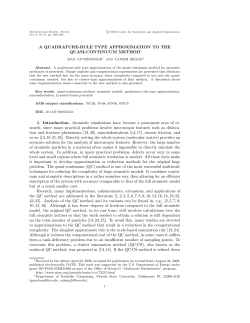 A QUADRATURE-RULE TYPE APPROXIMATION TO THE QUASI