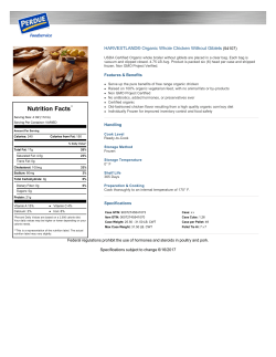 Nutrition Facts** - Perdue Foodservice