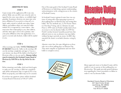 Absentee Voting - Scotland County, NC