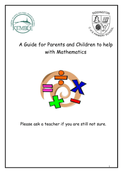 Mathematics Calculations Guide for Parents