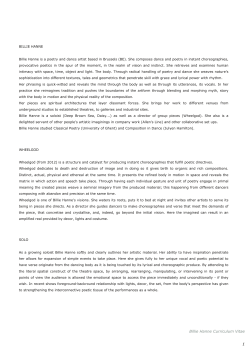 Billie Hanne Curriculum Vitae 1