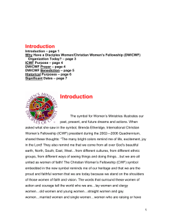 Introduction - Disciples Home Missions