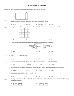 AFDA Review of Equations