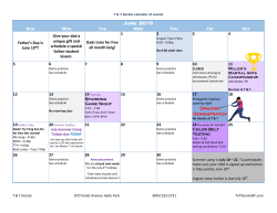 Monthly Calendar at a Glance