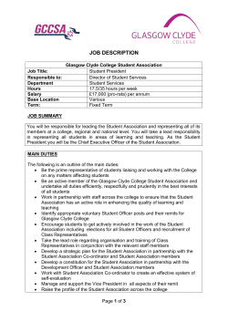 job description - Glasgow Clyde College