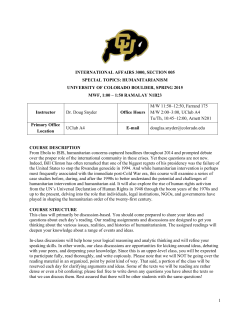 Syllabus - University of Colorado Boulder