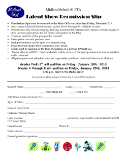 Talent Show Permission Slip
