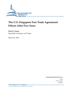 The US-Singapore Free Trade Agreement: Effects