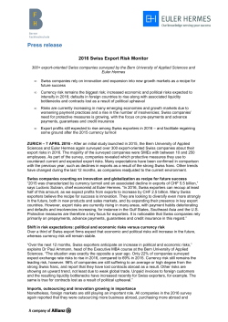 Media Release "2016 Export Risk Monitor"
