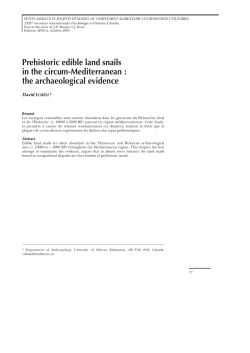 Prehistoric edible land snails in the circum