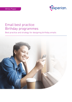 Email best practice: Birthday programmes
