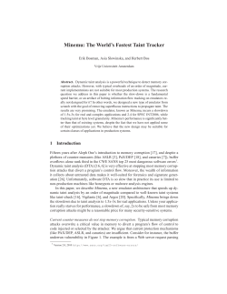 Minemu: The World`s Fastest Taint Tracker