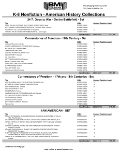 K-8 Nonfiction - American History Collections