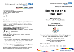 Eating out on a Renal Diet