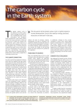 The carbon cycle in the Earth system - Max-Planck