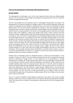 How has the development of technology affected global tourism? By